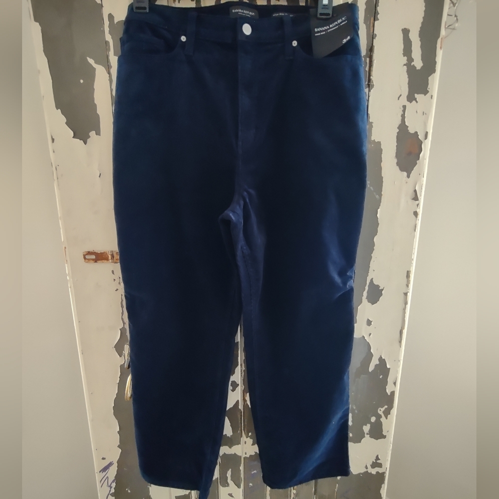 BANANA REPUBLIC HIGH RISE STRAIGHT ANKLE CORDS 34, New no pricing